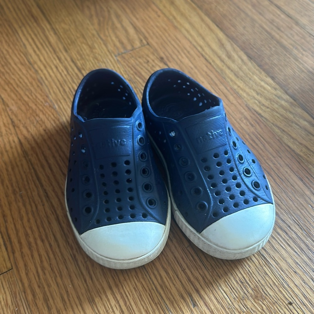 Native Navy Blue slip on shoes boy girl c6
